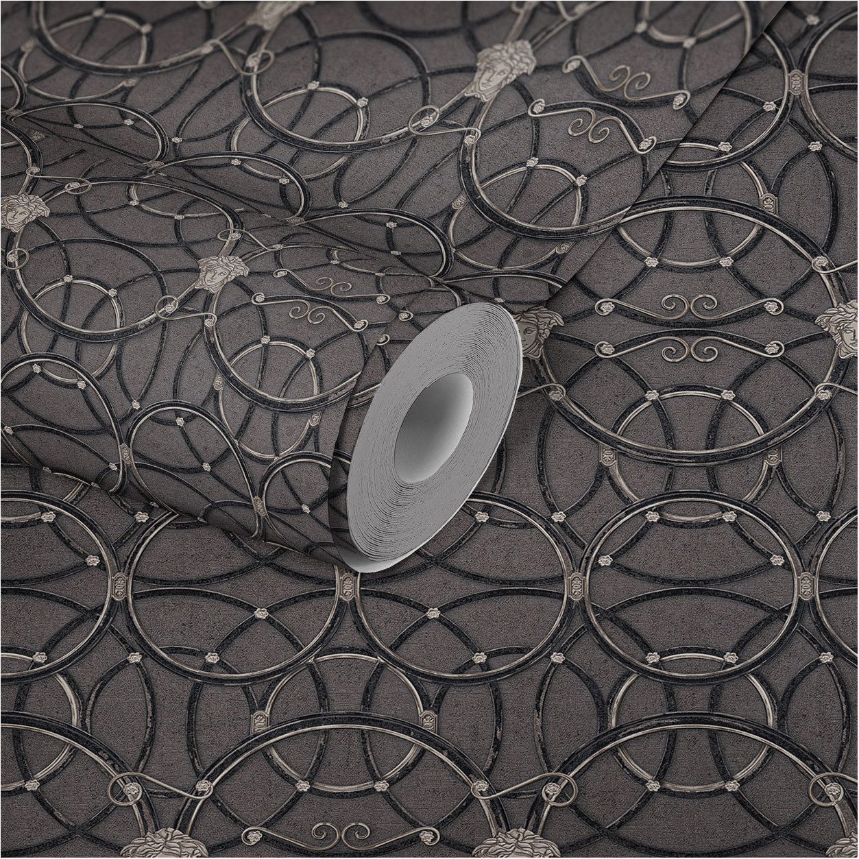A.S. Création Vinyltapete, Versace Home Barocktapete Silber 370494 Luxus Vlies Designertapete