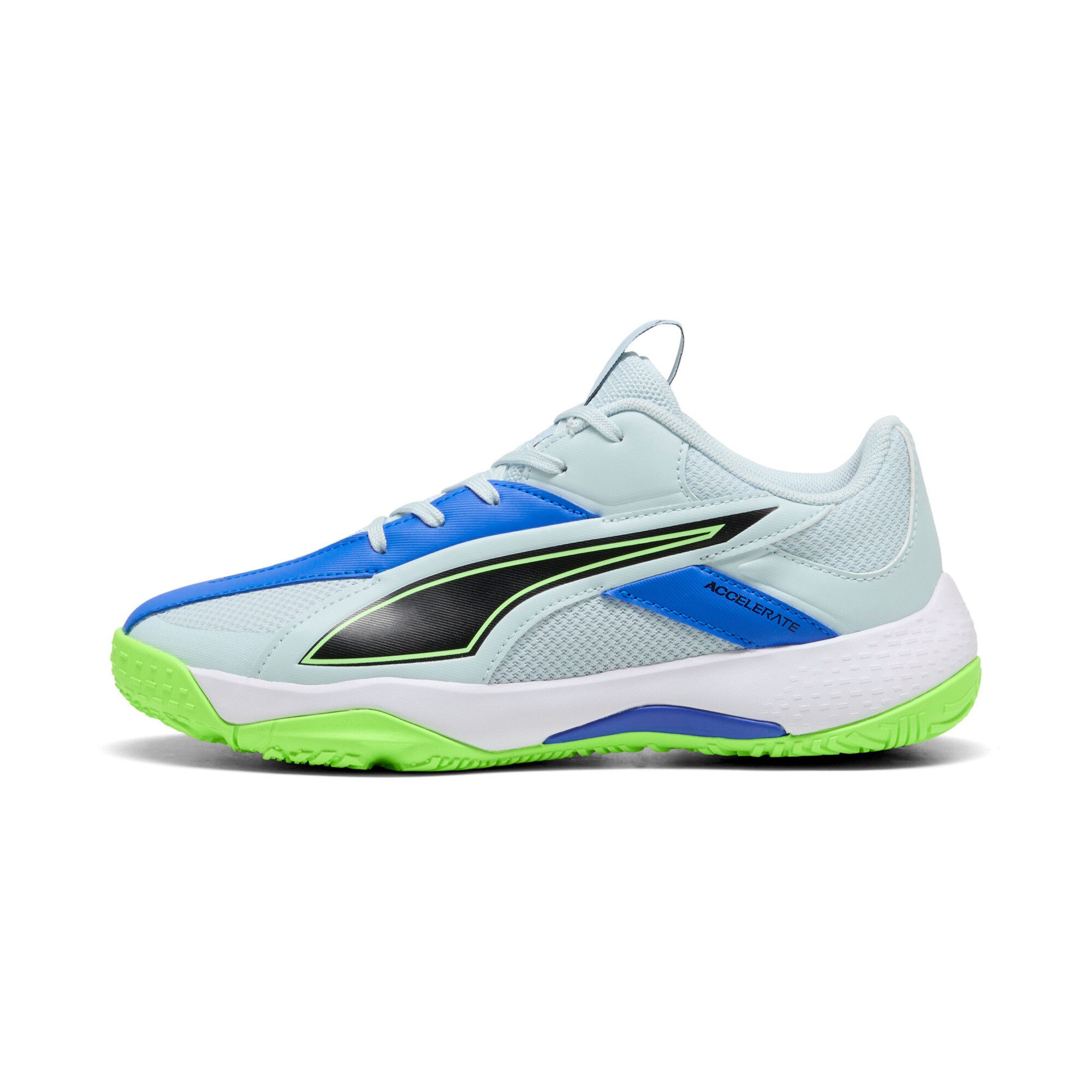 PUMA Accelerate Jr 5 Aqua Glow-PUMA White-Green Gla Handballschuh