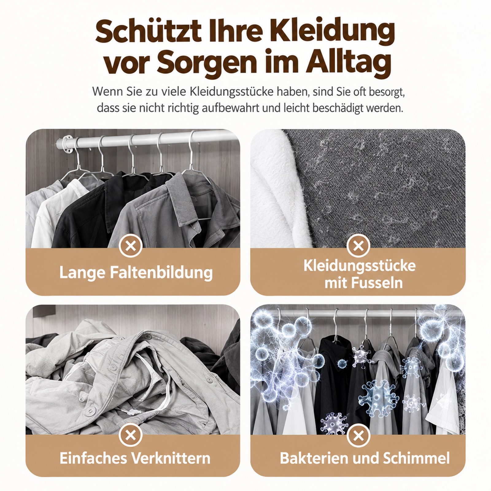BOOD Kleidersack 5er Set Kleidersäcke 60x100 cm,mottenfest,atmungsaktiv, Reißverschluss (Packung, 5 St., Keine Montage erforderlich) Transparente Schutzhüllen f – Bild 4 von 5