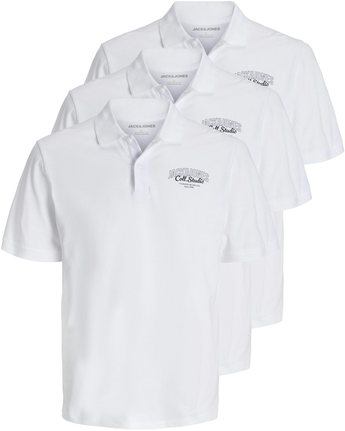 Jack & Jones Poloshirt (Spar-Set, 3er-Pack) mit besticktem Logo