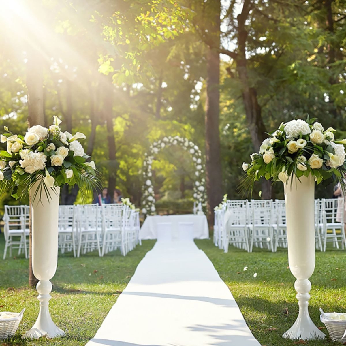 CHAKS Läufer Weiß 1x15m Vlies - Party-Zubehör Hochzeits Deko günstig online kaufen