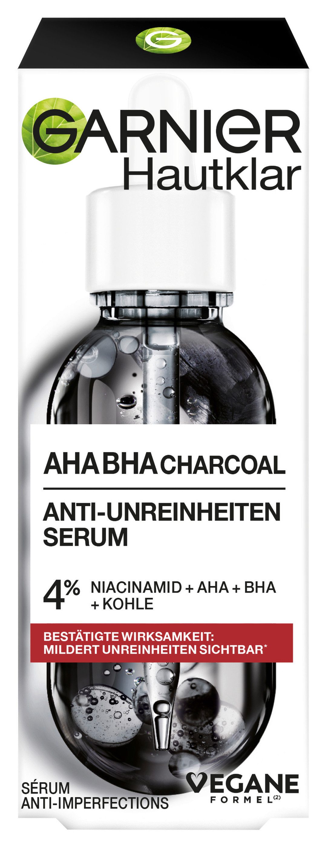GARNIER Gesichtsserum Hautklar Anti-Unreinheiten Serum, mildert Unreinheiten, erneuert Haut, sorgt für glatte Haut