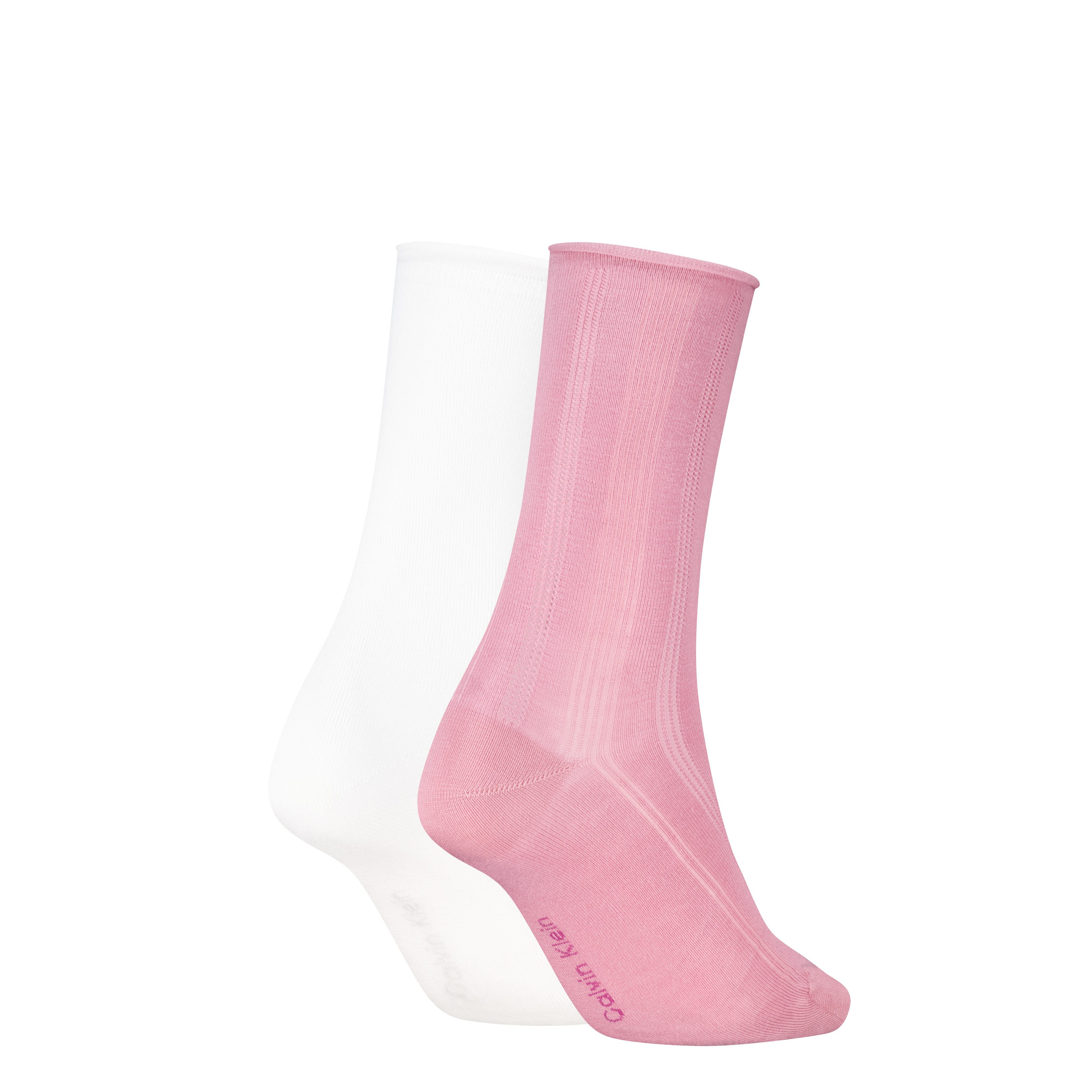 Calvin Klein Socken CK WOMEN SOCK PELERINE (2 Paar) mit kleinem Rollbund, elastisch, Cotton-Mix