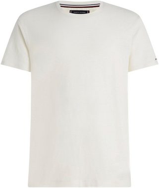 Tommy Hilfiger TAILORED T-Shirt DC PREMIUM LINEN TEE mit kleinem Tommy Hilfiger Logoaufnäher am Ärmel