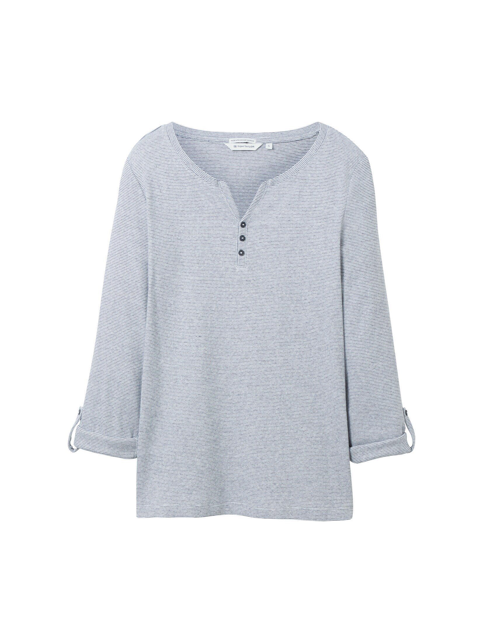 TOM TAILOR Langarmshirt, mit Henley-Ausschnitt günstig online kaufen