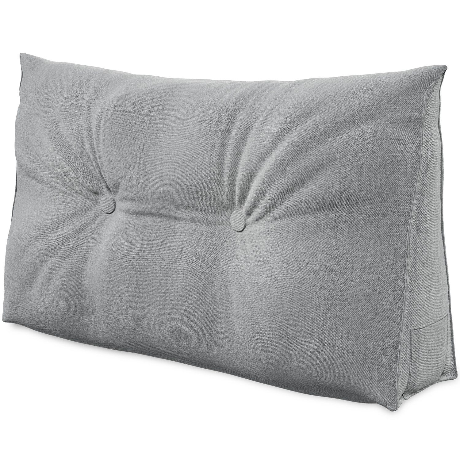 ELONEO Rückenkissen Keilkissen für Bett und Sofa, Lesekissen mit praktischem Seitenfach, 1-tlg., mit praktischem Seitenfach, Lesekissen, mit waschbarem Bezug