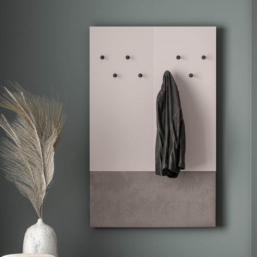 Lomadox Garderobenpaneel VITTORIA-131, in Kaschmir, 90 cm breit, mit Haken günstig online kaufen