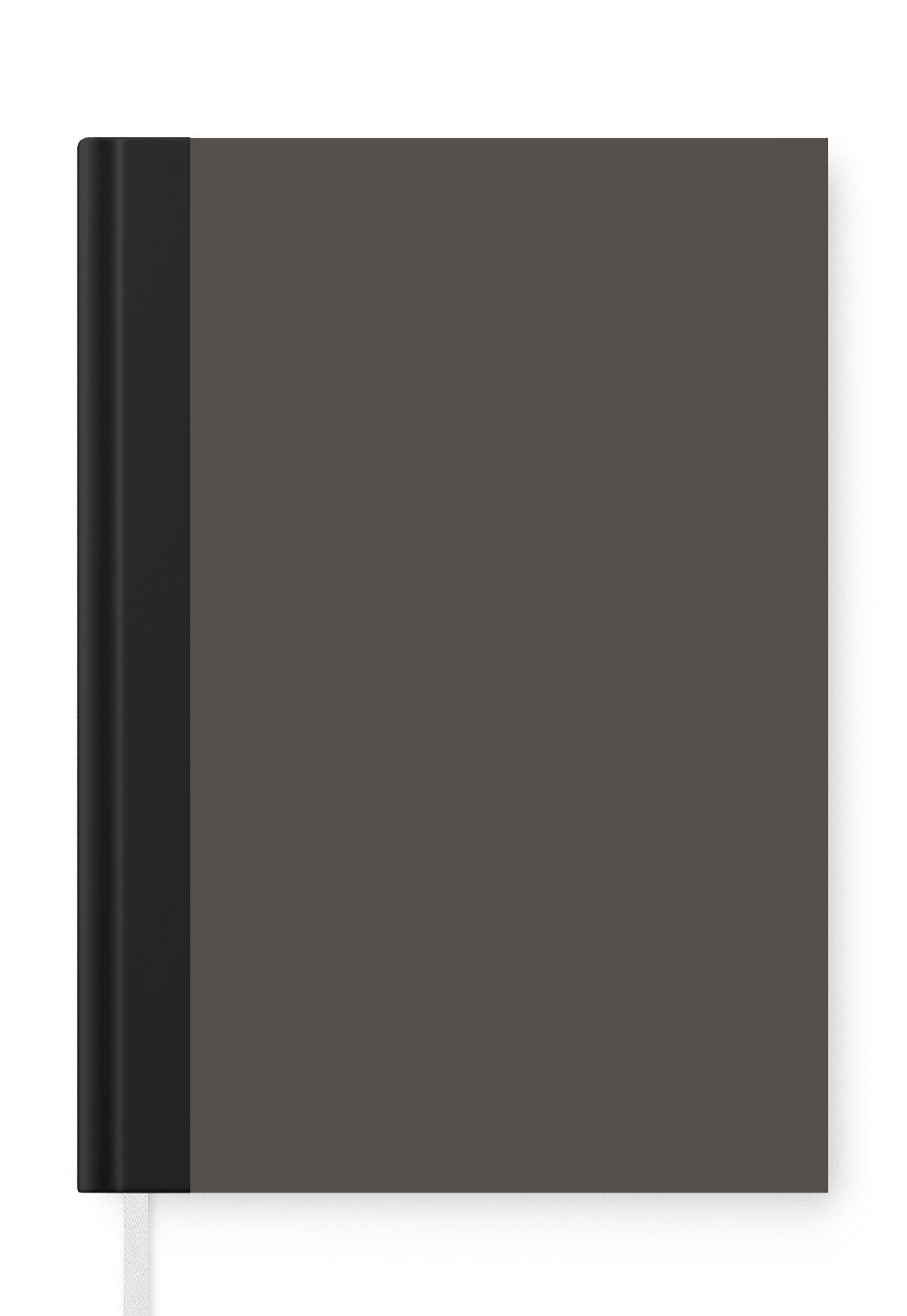 MuchoWow Notizbuch Grau Journal, Seiten, Tagebuch, - Einfarbig, Merkzettel, - Notizheft, 98 A5, Haushaltsbuch Farben