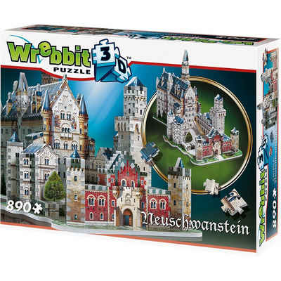 Wrebbit 3D-Puzzle »Wrebbit 3D Puzzle 890 Teile Schloss Neuschwanstein«, Puzzleteile