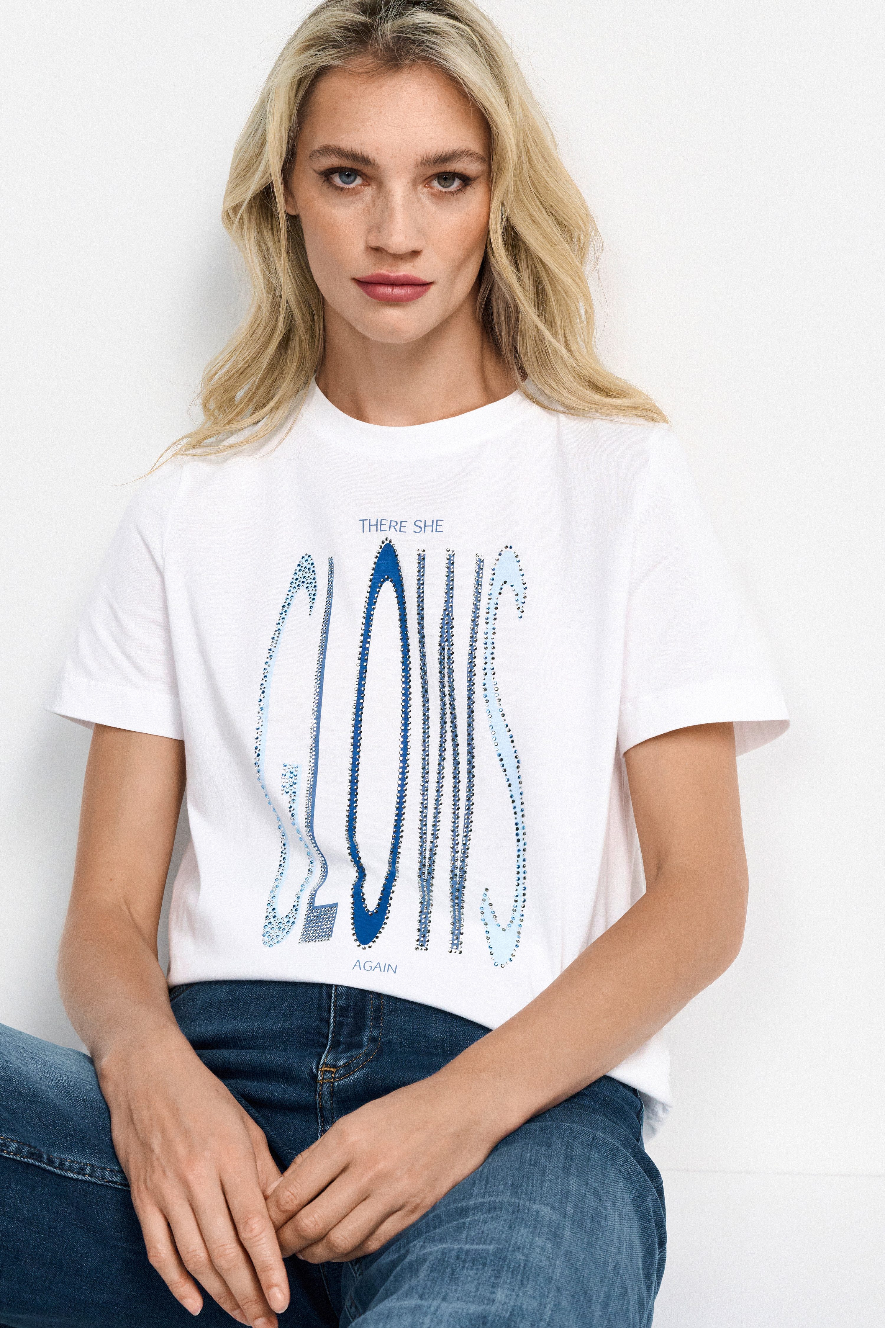 RICHROYAL Kurzarmshirt Print "There she GLOWS günstig online kaufen