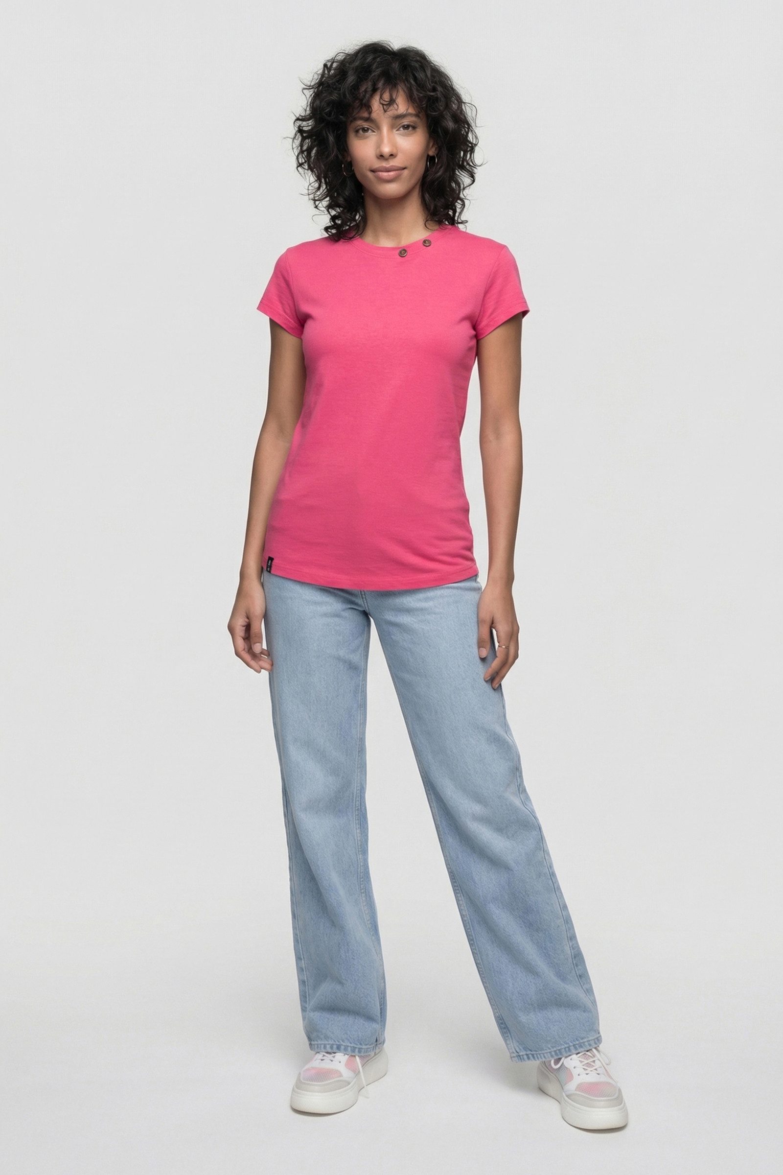 Alife & Kickin Rundhalsshirt leichtes T-Shirt aus Materialmix mit Rundhals und Modal – Bild 4 von 4