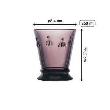 La Rochere Glas Biene Abeille Wassergläser 260 ml 4er Set, Glas