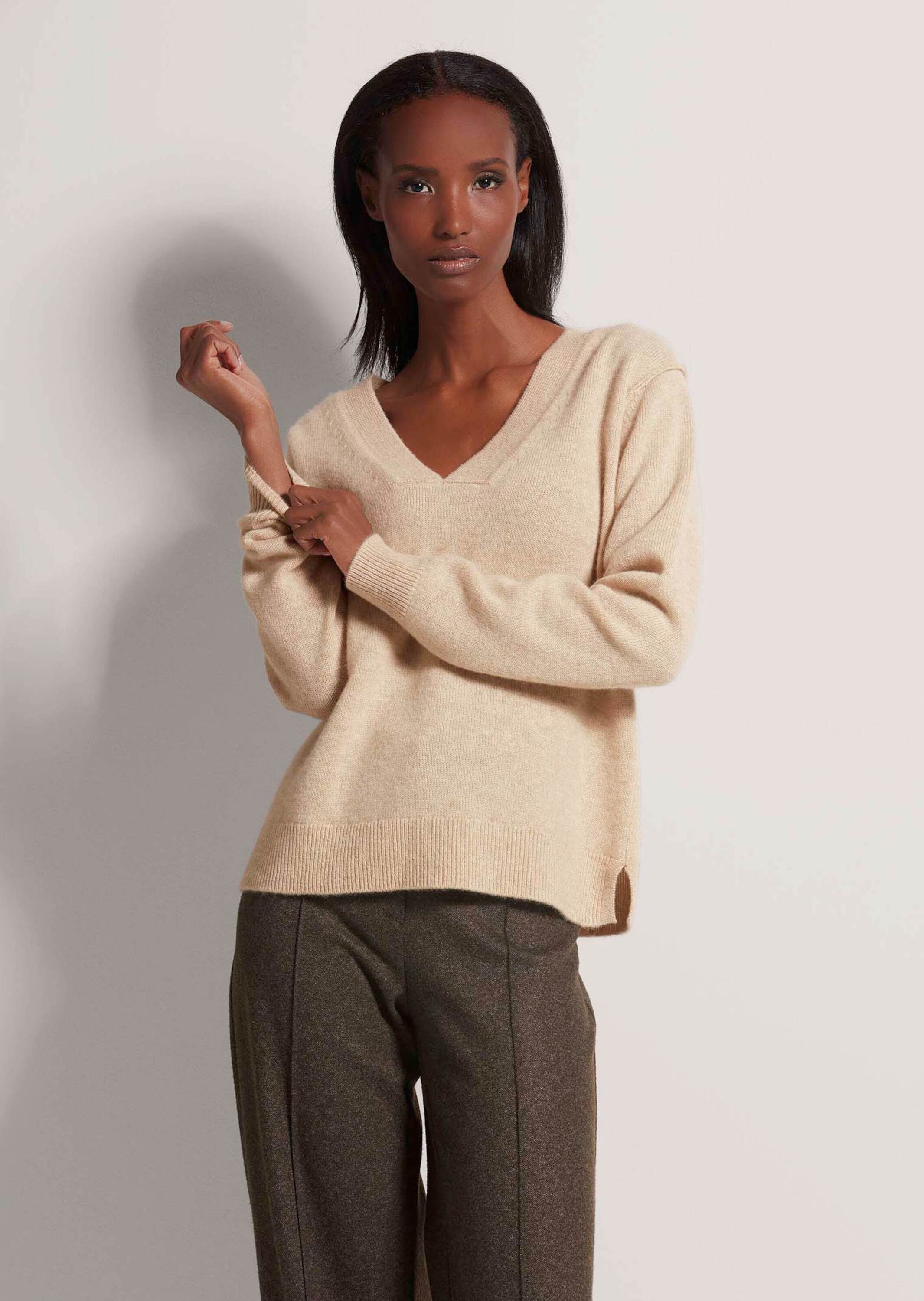 MADELEINE Strickpullover Kurzer V-Pullover mit Good günstig online kaufen