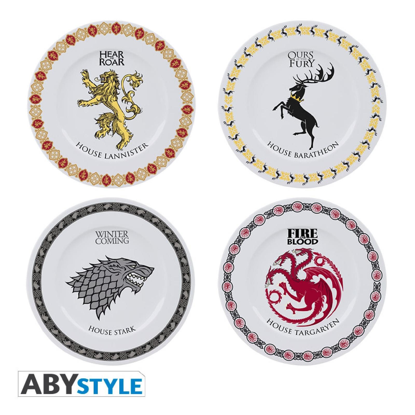 ABYstyle Pins GAME OF THRONES - Set of 4 Plates - Houses
