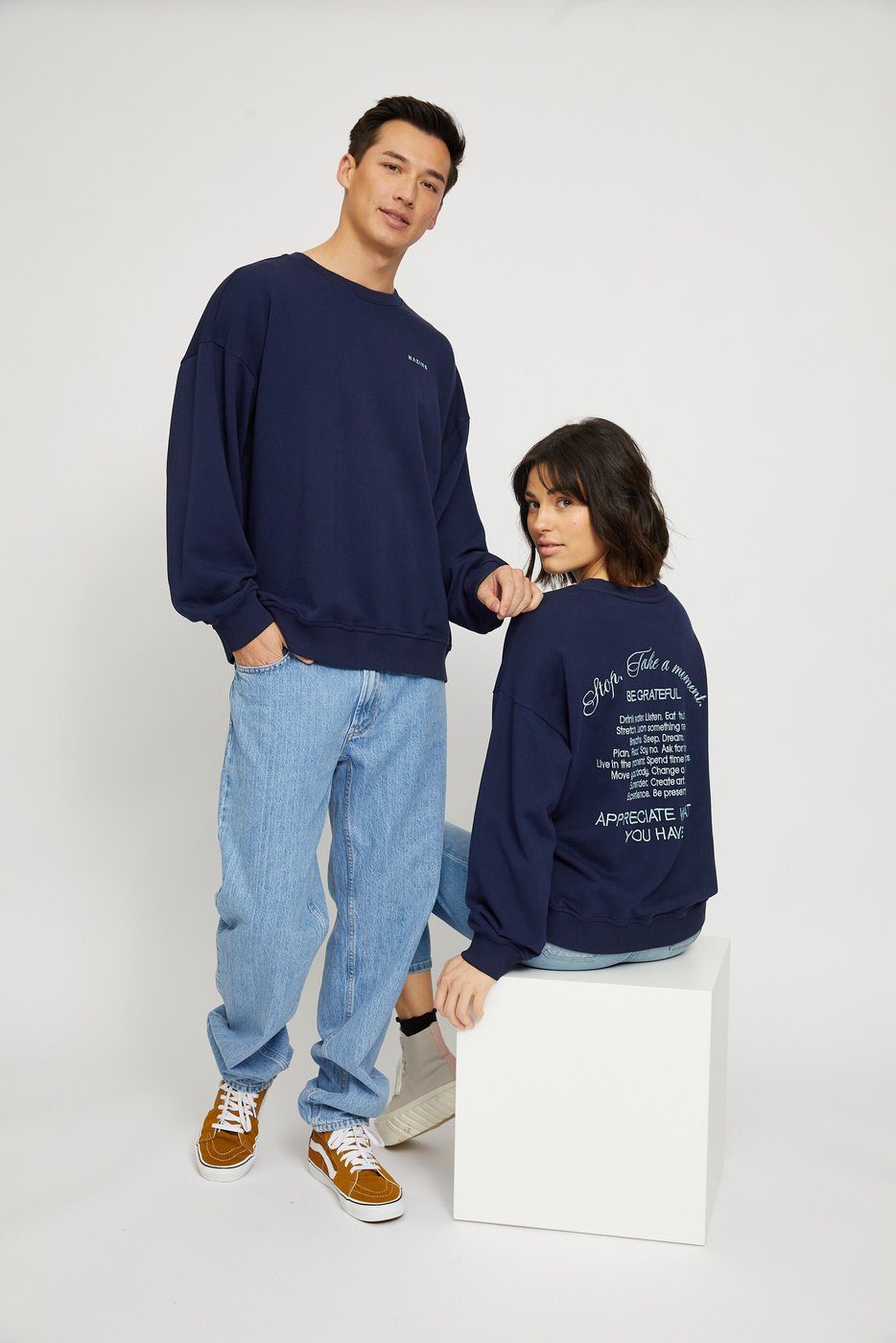 MAZINE Sweatshirt ROCKLAND SWEATER Blau Unisex Sweatshirt