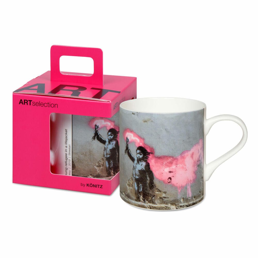 Könitz Becher Young refugee - Banksy, 400 ml, Bone China