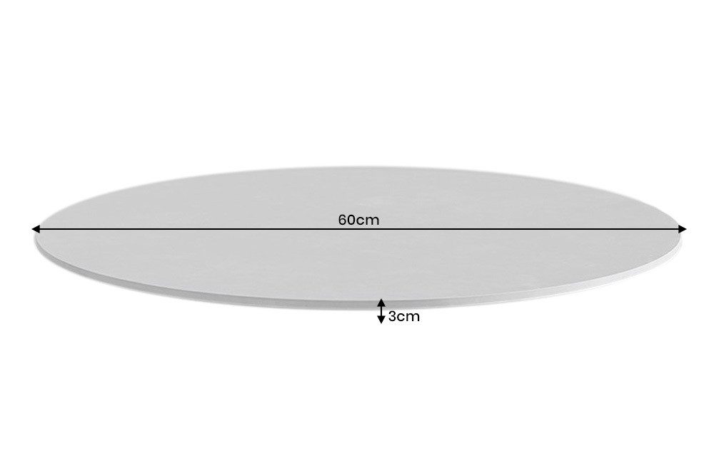 riess-ambiente Dekoteller SIGNATURE 60cm grau – Keramik, drehbar, rund, Servierplatte (Einzelartikel, 1 St), Lazy-Susan-Drehteller für stilvolles Anrichten – ideal für Esstische
