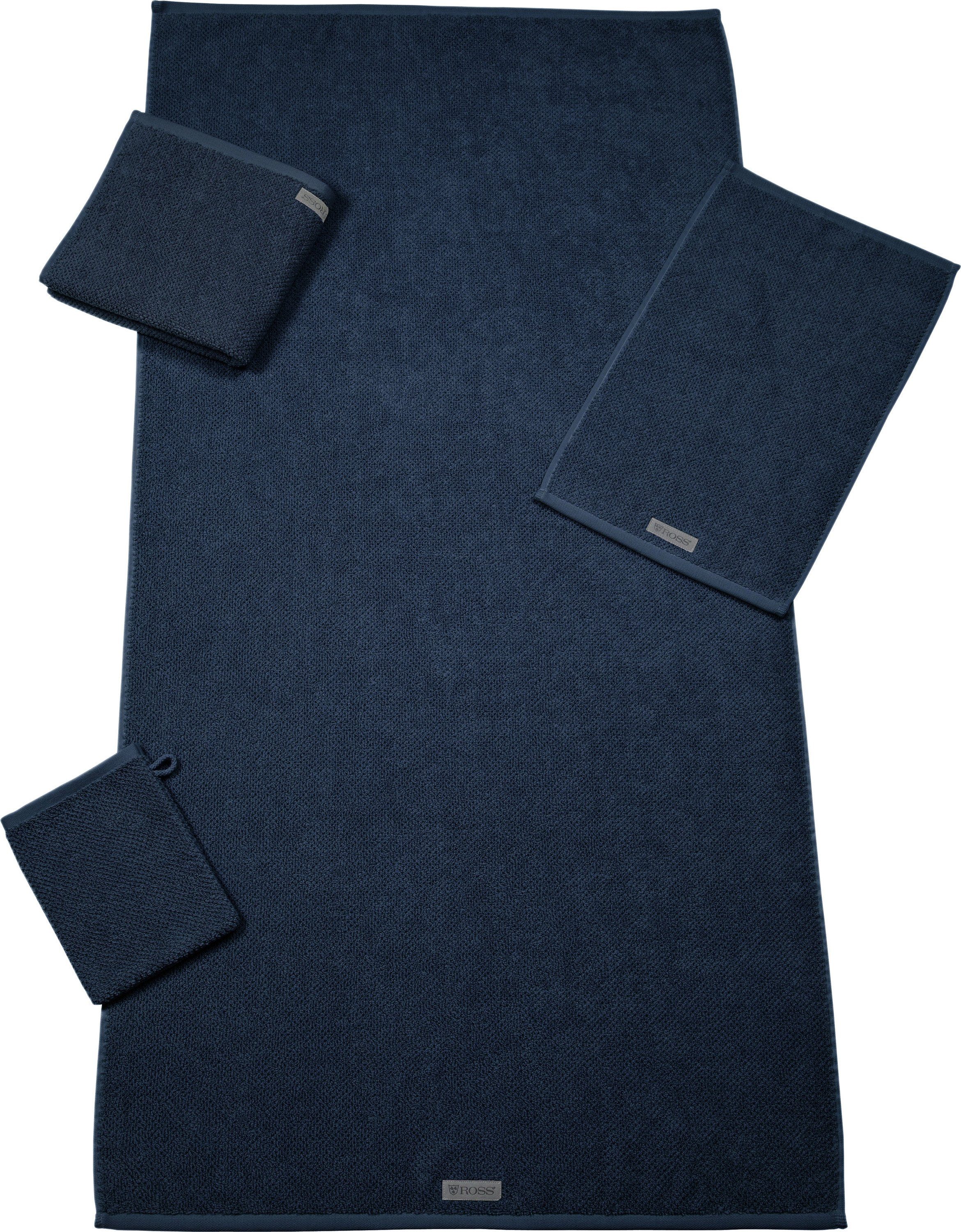 ROSS Handtuch ROSS Serie SELECTION Handtuch Duschtuch Waschhandschuh Gästetuch 4007-25, GOTS Verifiziert, Nachtblau, Frottee (1-St), rechteckig