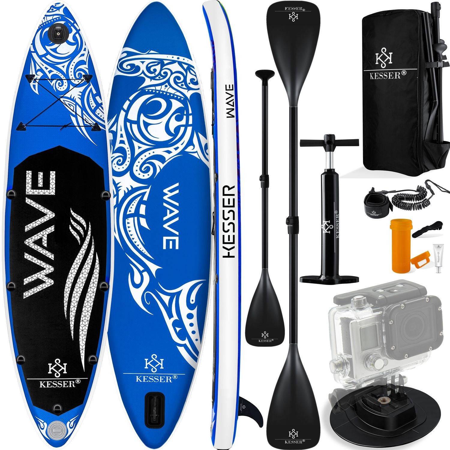 KESSER SUP-Board, Aqua Aufblasbares SUP Board Set Stand Up Paddle Board Premium