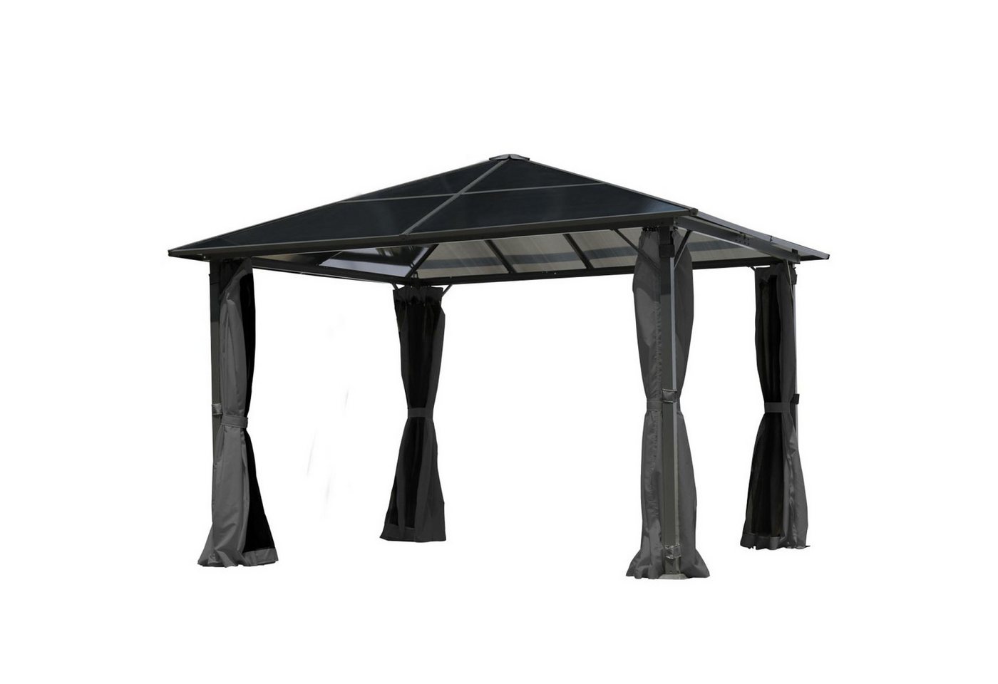 BRAST Pavillon Summerdream Aluminium 3x3m inkl. Moskitonetz, TÜV wasserdicht UV-Schutz festes Dach
