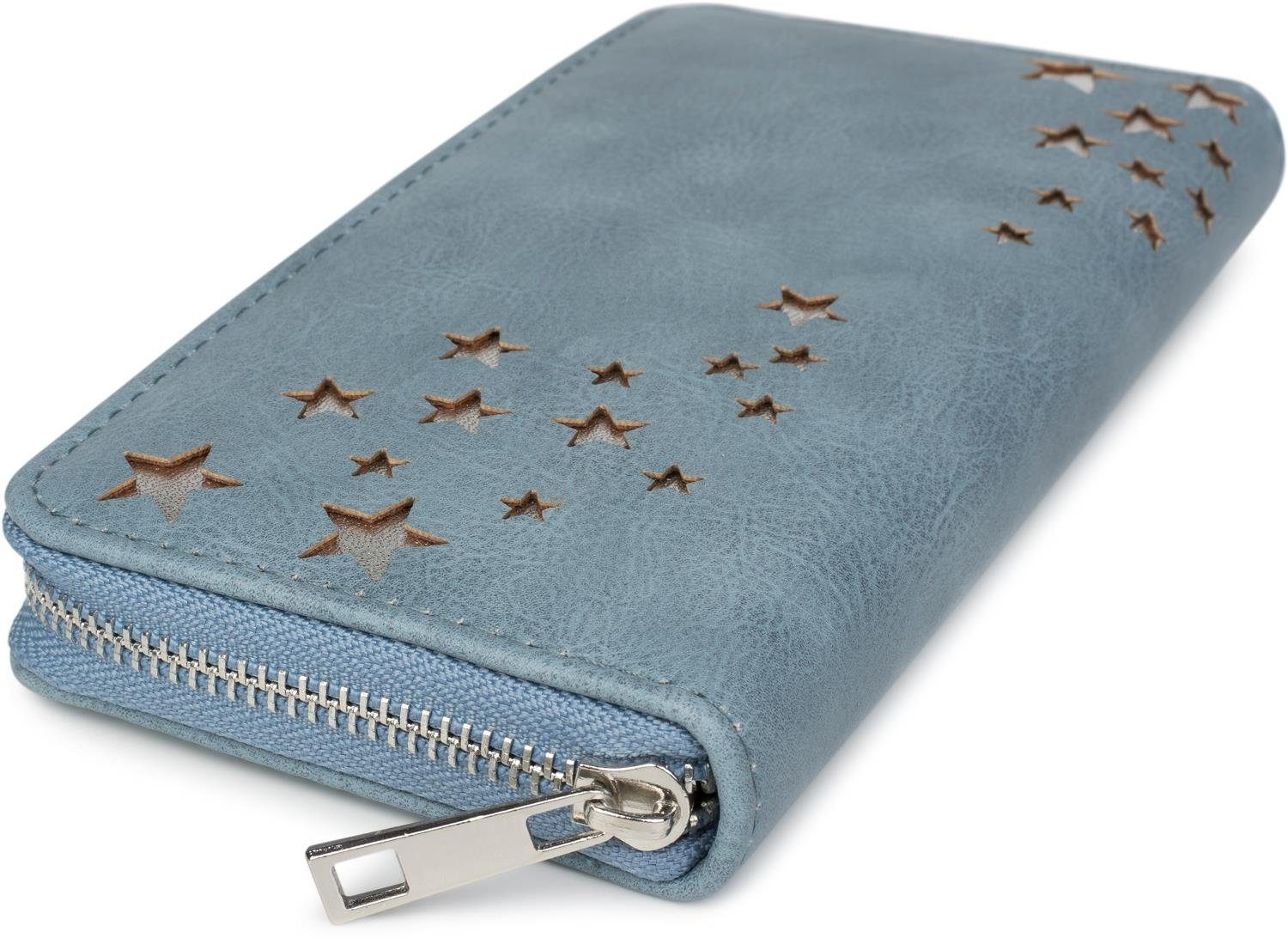 styleBREAKER Geldbörse Geldbörse mit Stern Cut günstig online kaufen