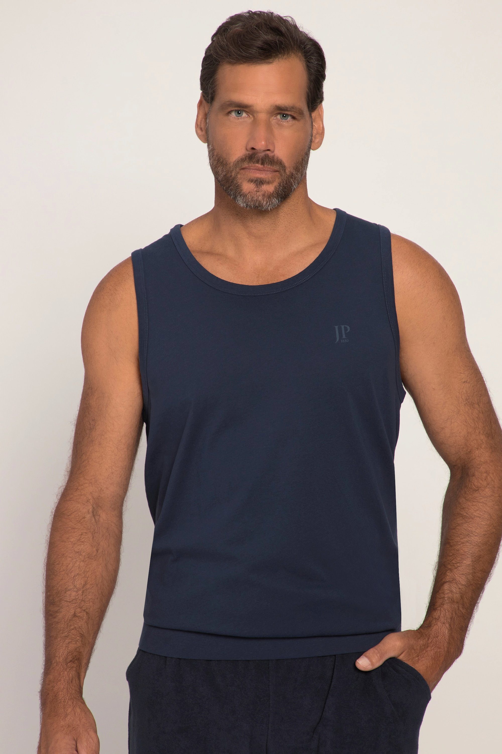 JP1880 T-Shirt Tanktop Bauchfit Spezialschnitt bis 8XL blau | T-Shirts