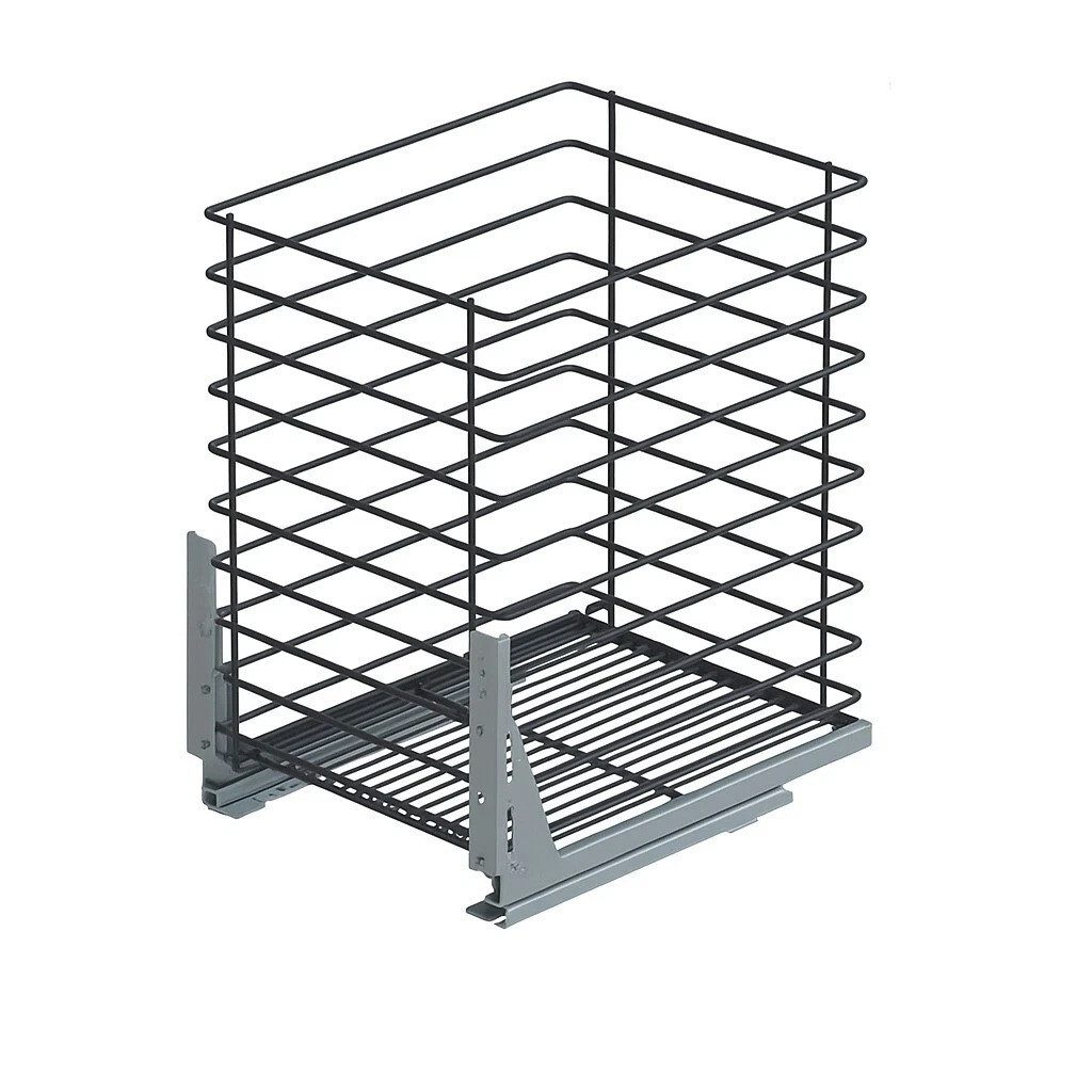 Prima-Online Auszugsunterschrank Unterschrankauszug Küche 1 Etage, Soft-Close Bodenmontage, Anthrazit