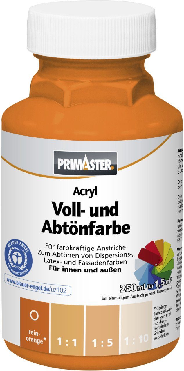 Thumbnail - Primaster Vollton- und Abtönfarbe Primaster Voll- und Abtönfarbe 250 ml reinorange
