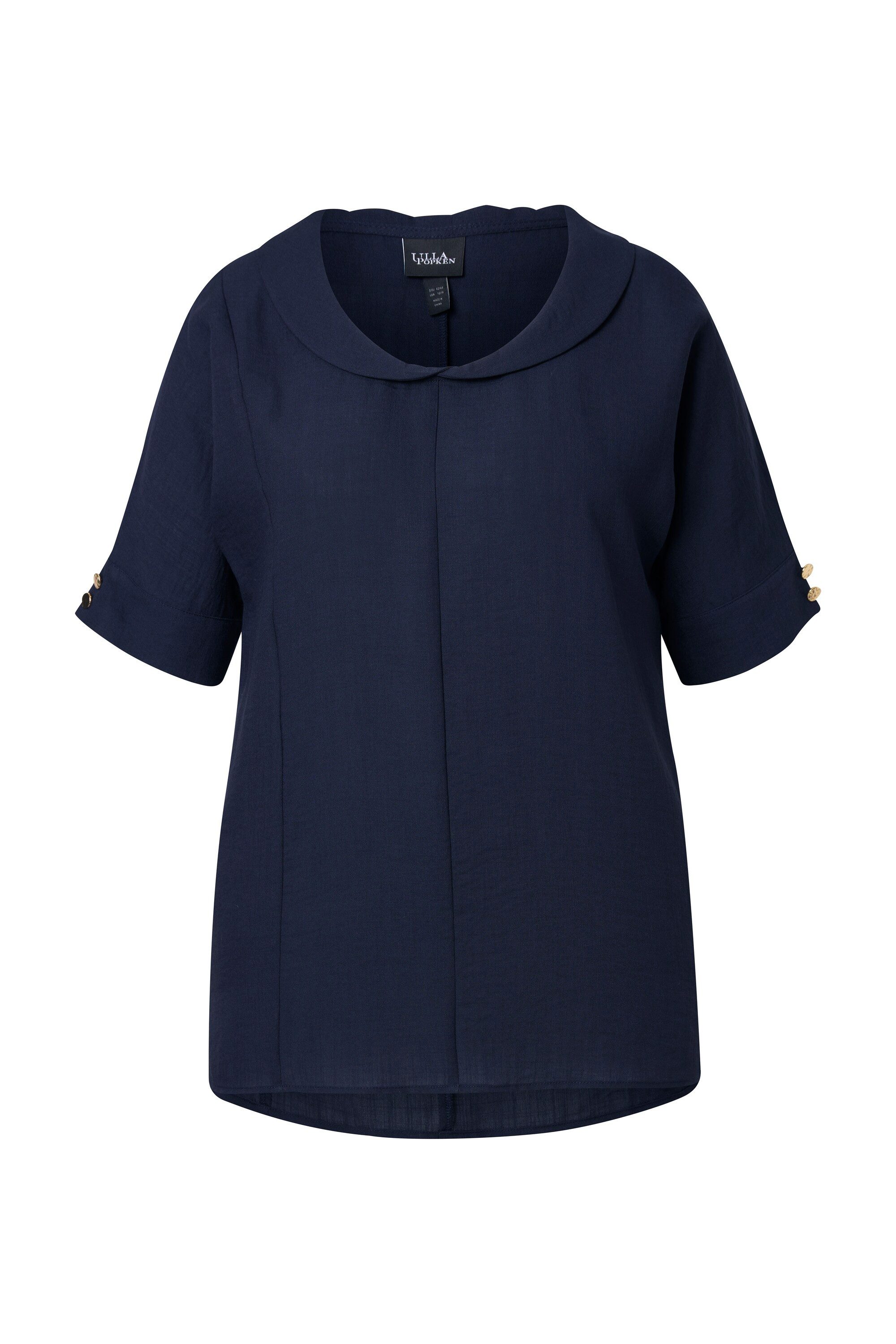 Ulla Popken Tunika Bluse Leinenoptik Oversized günstig online kaufen