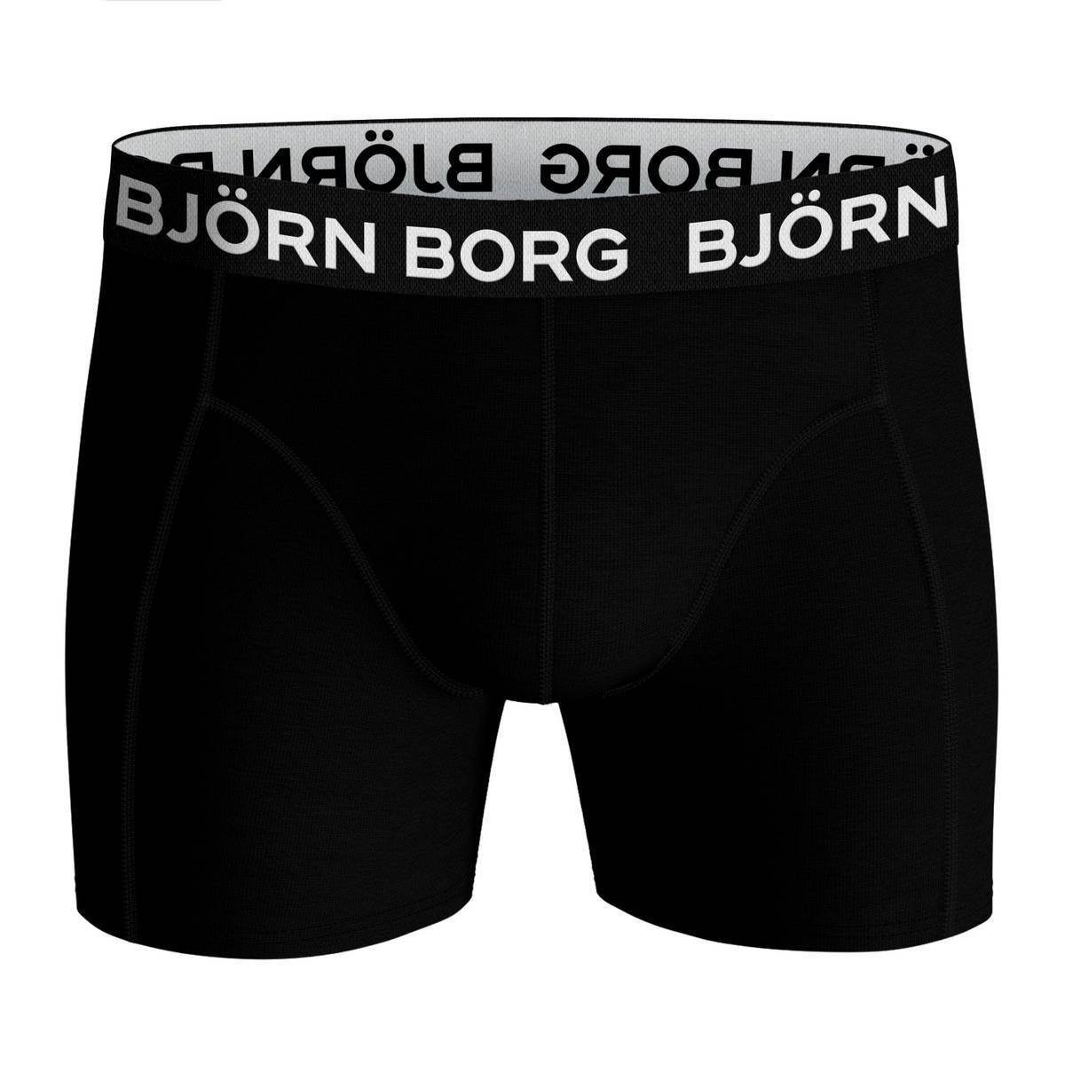 Boxer Björn Herren 3er Borg - Boxershorts Pants, Pack Schwarz Cotton