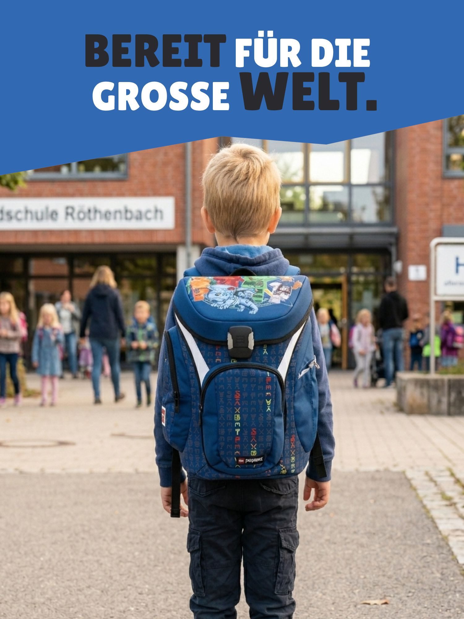 LEGO® Bags Schulranzen Explorer Lego Ninjago Schultasche Blau ab der 1. Klasse (Set, 6-tlg., mit Federmäppchen, Schlamper, Geldbeutel & Turnbeutel), ergonomisch; mit Hüft- & Brustgurt; Ninja Family