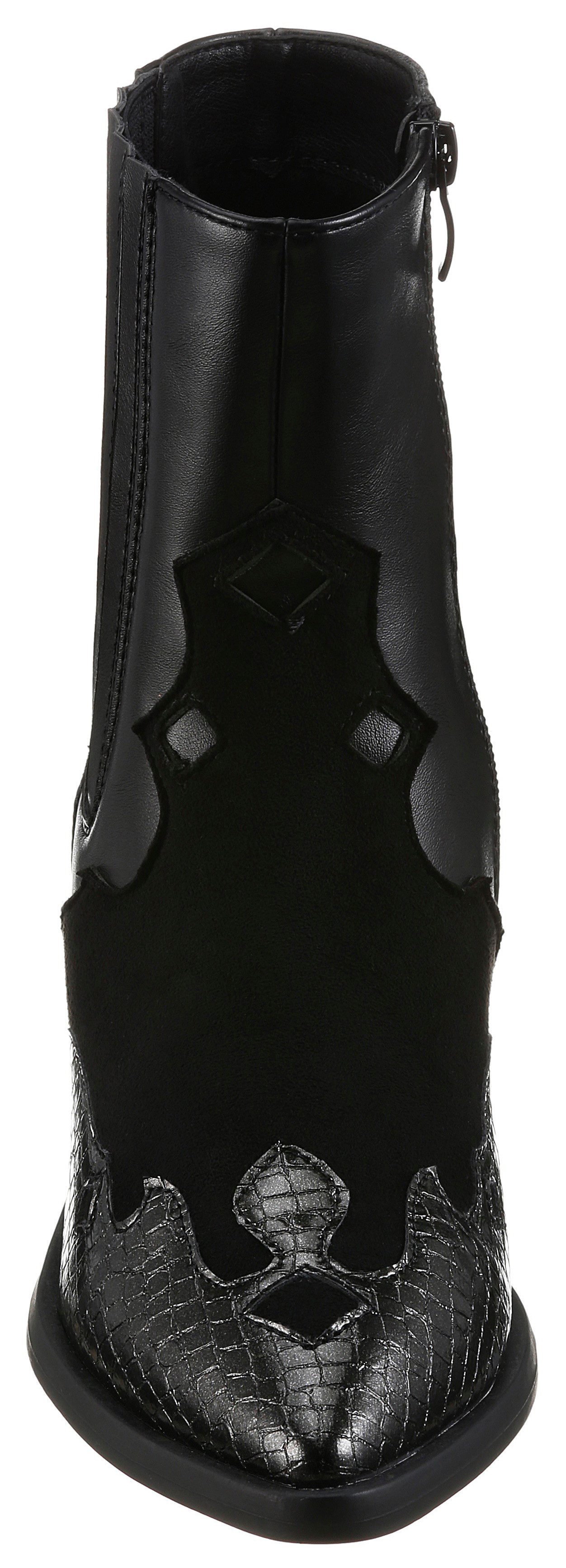 Aniston SHOES Westernstiefelette Cowboystiefelette mit Stretch - NEUE KOLLEKTION – Bild 5 von 5
