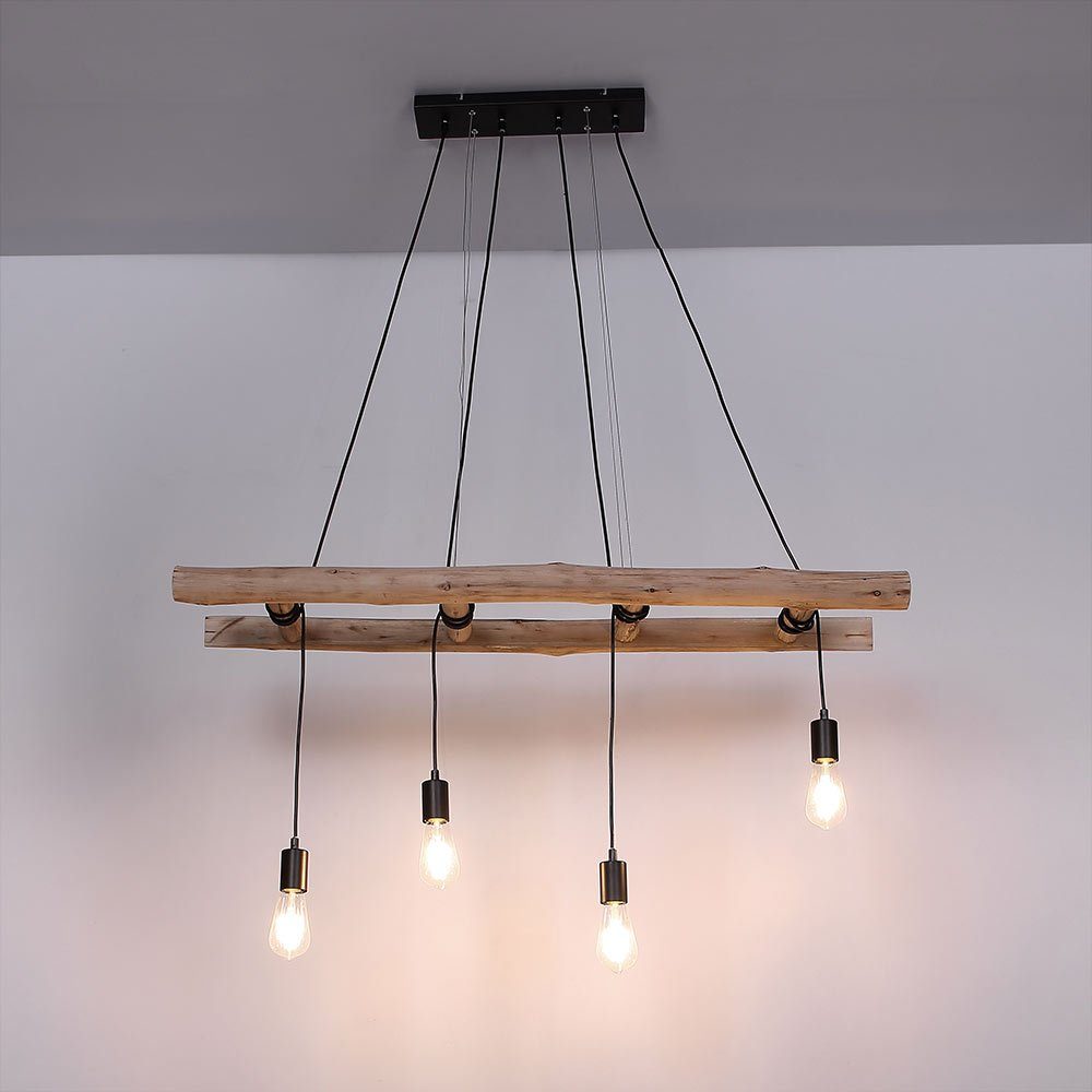 Leuchtmittel Decken Globo Hänge Leuchte Leiter Hängeleuchte, Pendel Lampe inklusive, nicht Vintage Holz