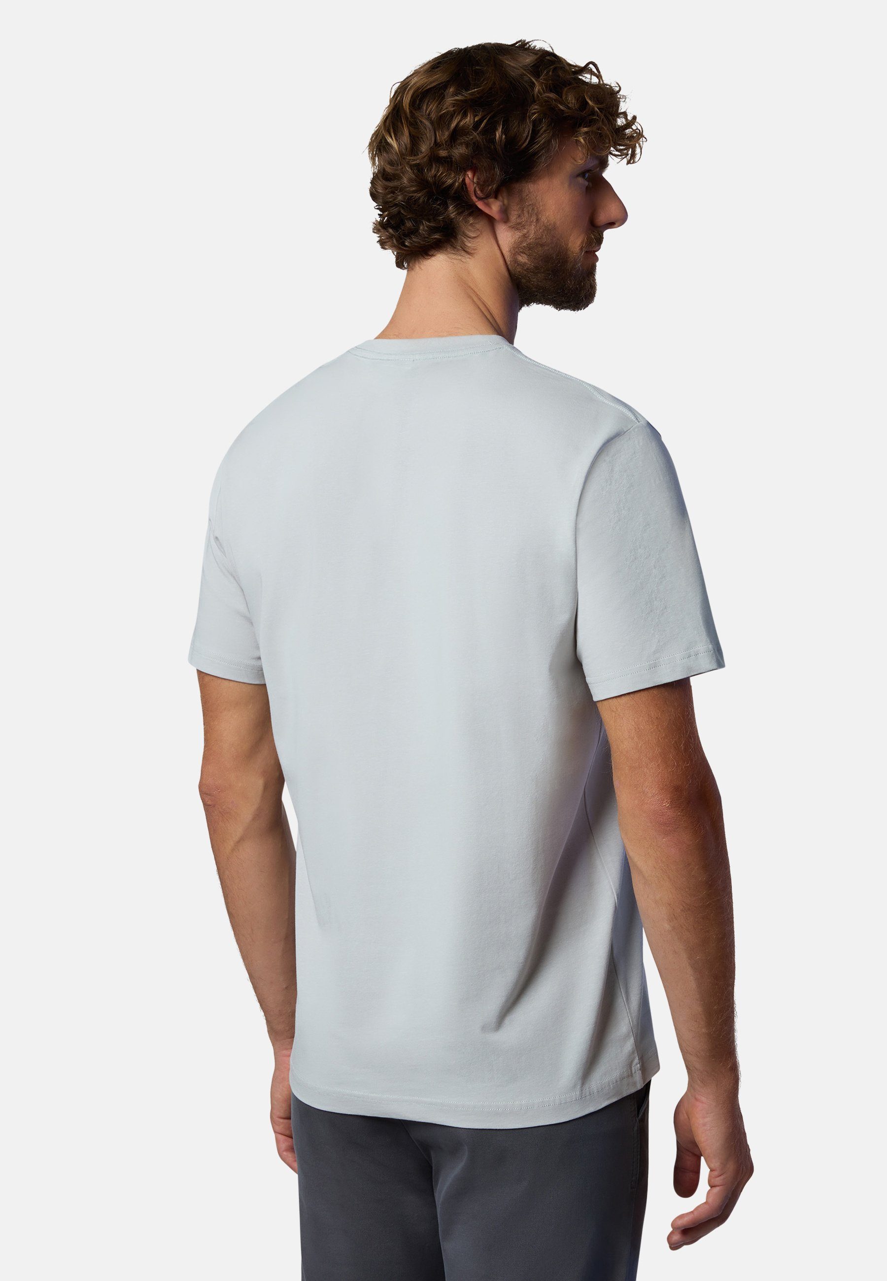 Design mit Sails weiss T-Shirt T-Shirt klassischem mit Logo-Aufnäher North
