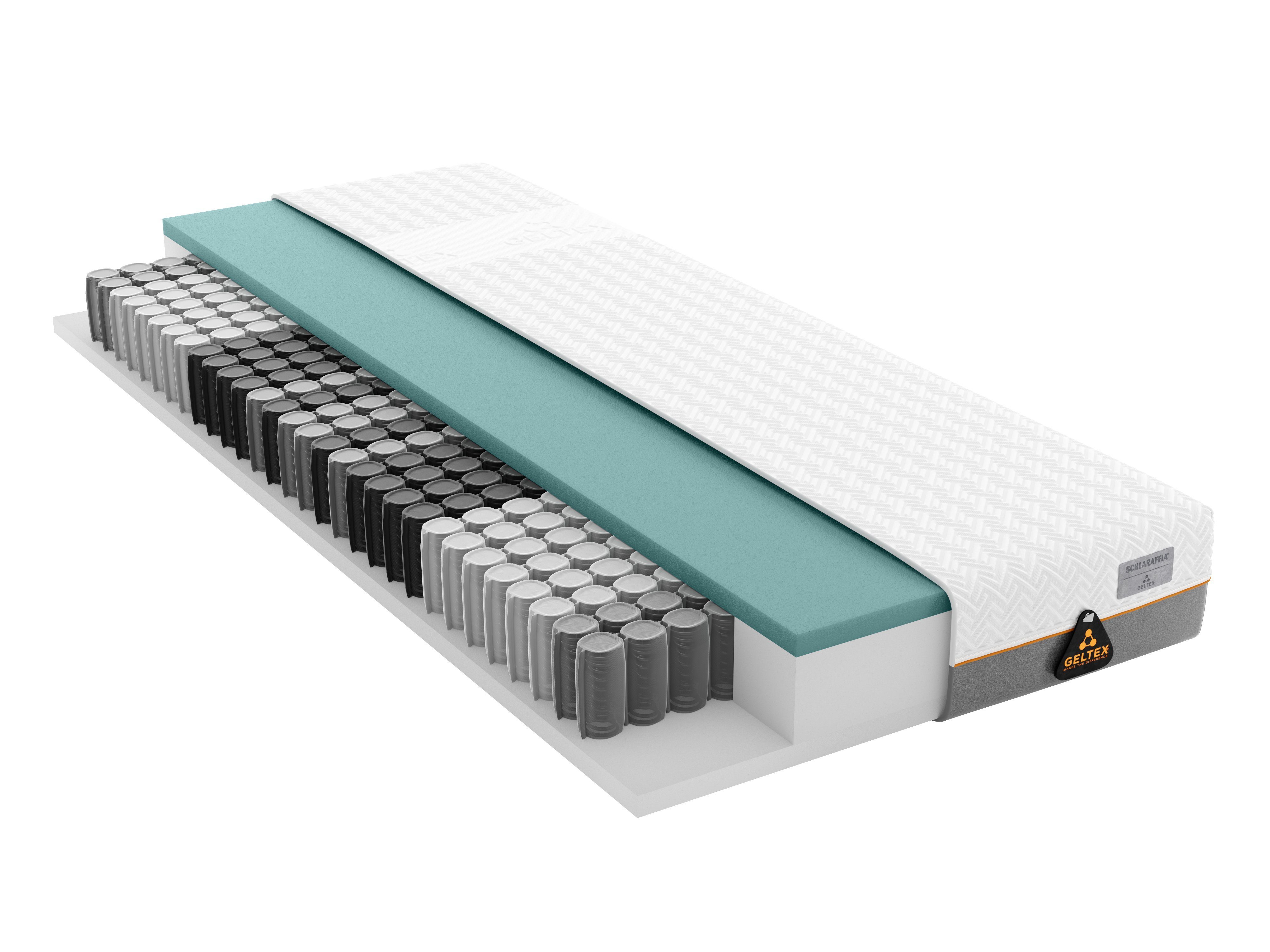 Taschenfederkernmatratze GELTEX® Quantum Touch Next 220 TFK, Matratze 90x200, 140x200 und mehr!, Schlaraffia, 22 cm hoch, GELTEX® Next-Auflage, ergonomisch, langlebige Qualität (RG 43)