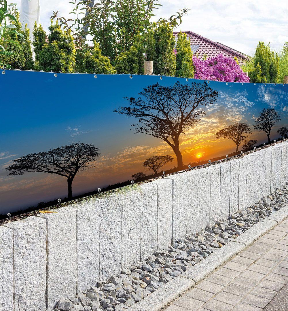 Thumbnail - MyMaxxi Sichtschutzzaunmatten Zaunbanner Dämmerung am See Sichtschutz Garten Zaun, (Dämmerung am See)
