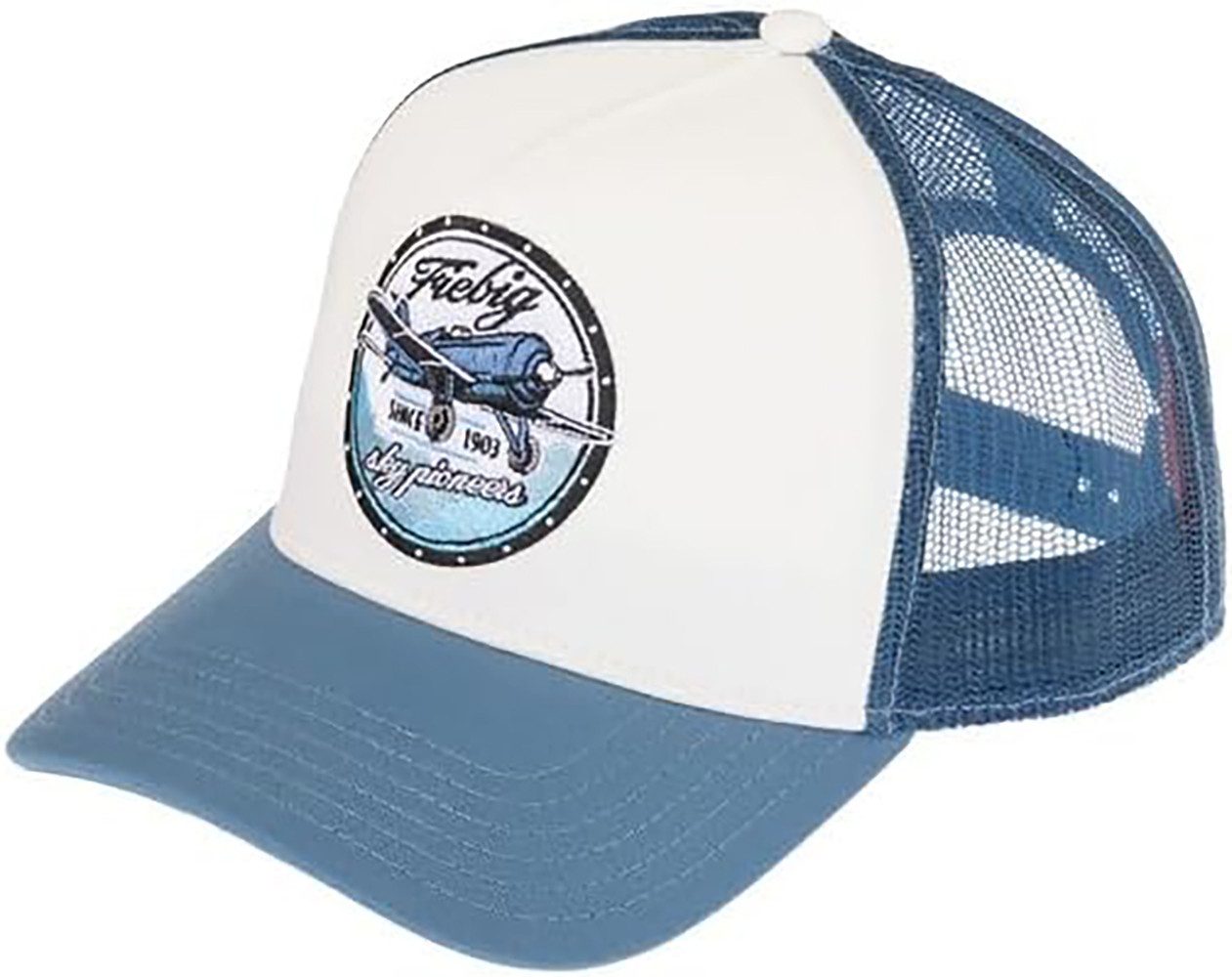 Fiebig Trucker Cap Sky Pioneers, Baseballcap mit Aufnäher, Baseballkappe mit Mesh