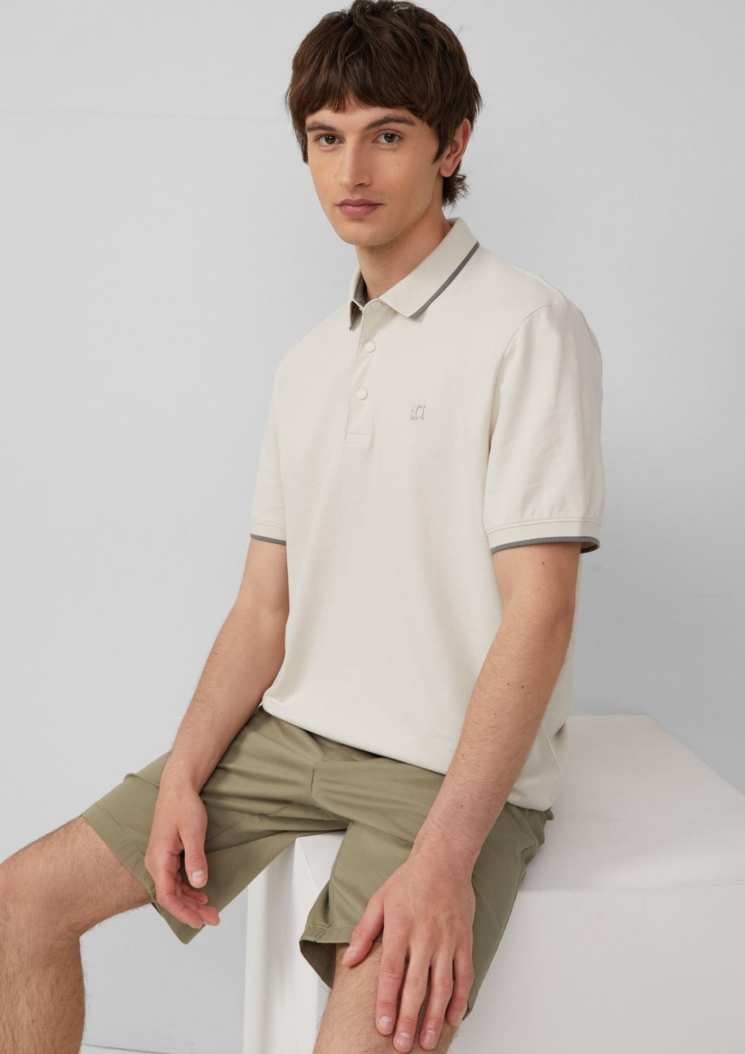 s.Oliver Kurzarmshirt Sportives Piqué-Poloshirt mit Kontrast-Details günstig online kaufen