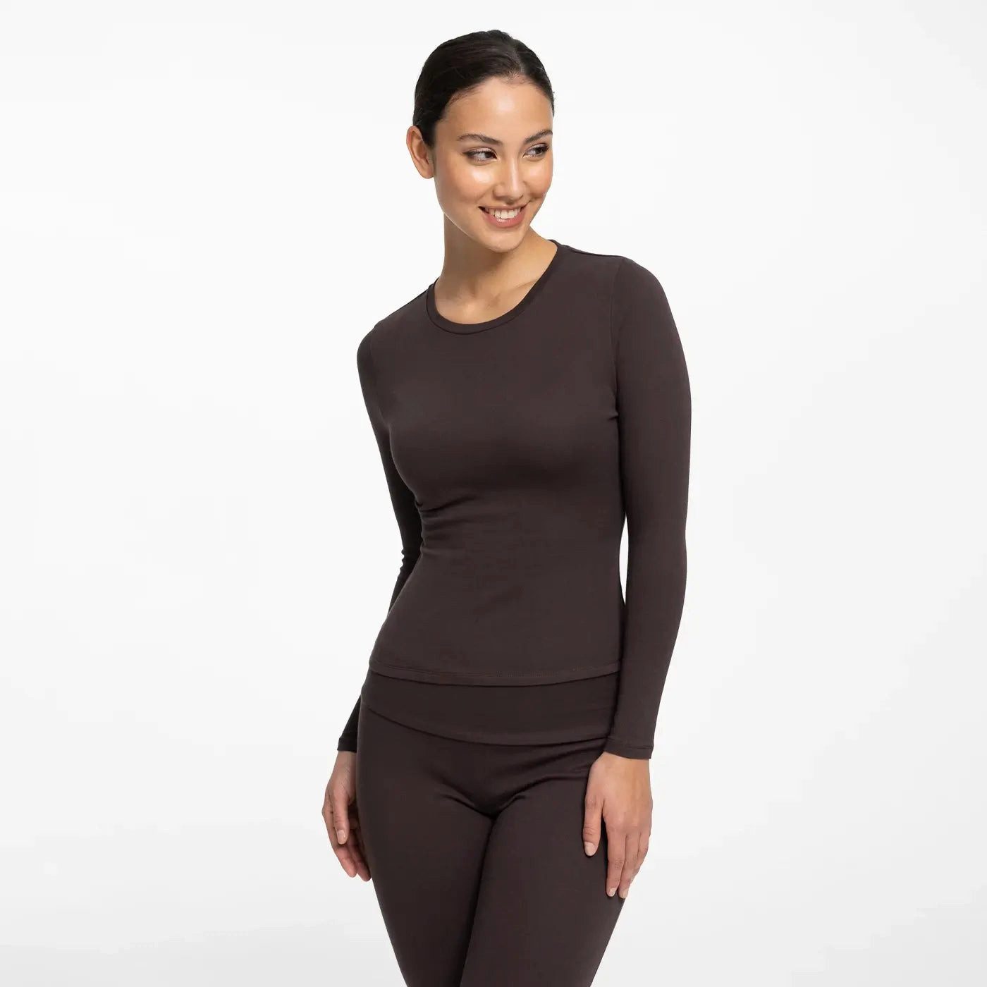 cfab (creamy fabrics) Tanga Cotton Longsleeve-Brown Dark-2XL