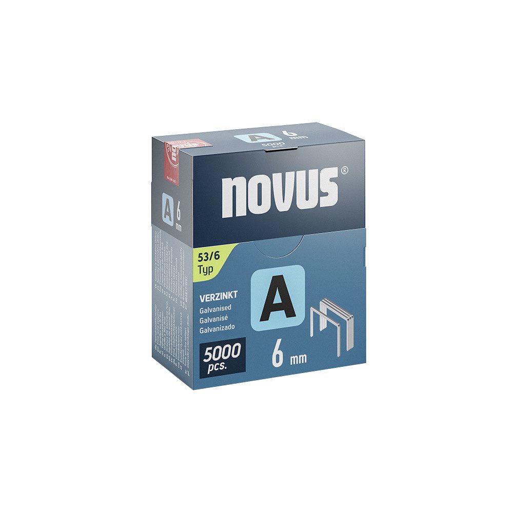 NOVUS Tackerklammer Novus Tackerklammer Typ 53 6 mm 5000 Stück