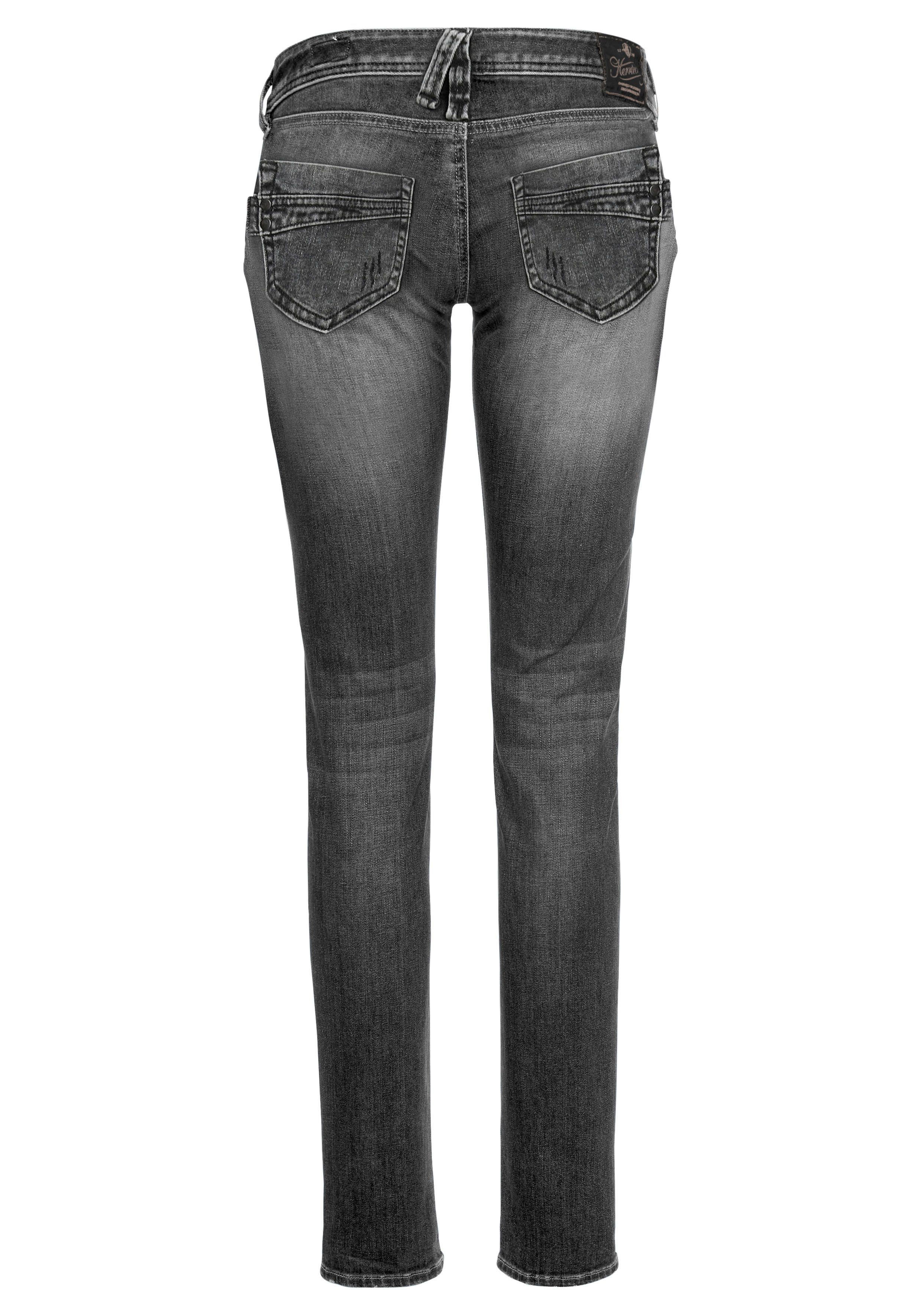 Damen Jeans Herrlicher Slim-fit-Jeans PIPER ORGANIC DENIM umweltfreundlich dank Kitotex Technologie