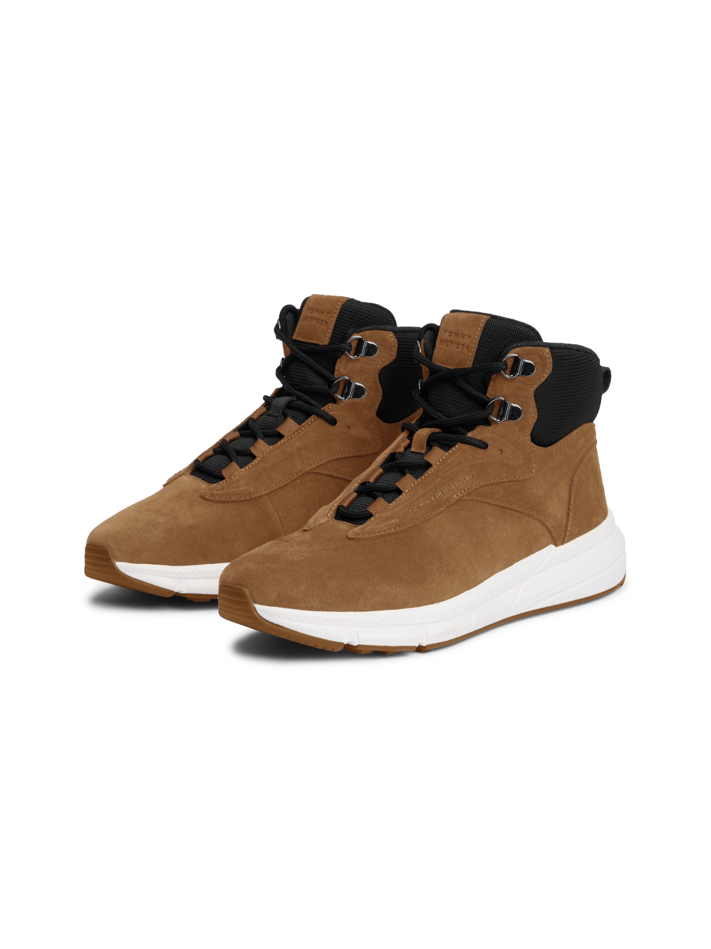 Tommy Hilfiger HILFIGER SDE WARM HYBRID CHUKKA Schnürboots High Top-Sneaker, Herbstboots mit Ösen und Kontrastbesatz