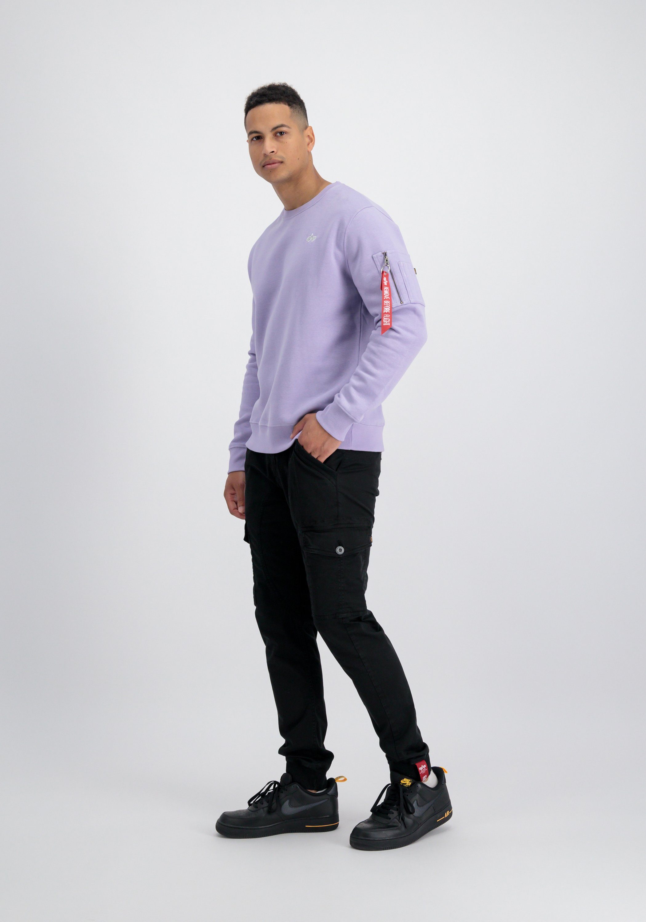 Unisex pale Sweater EMB Alpha Industries Sweater Industries violet Sweatshirts Men - Alpha