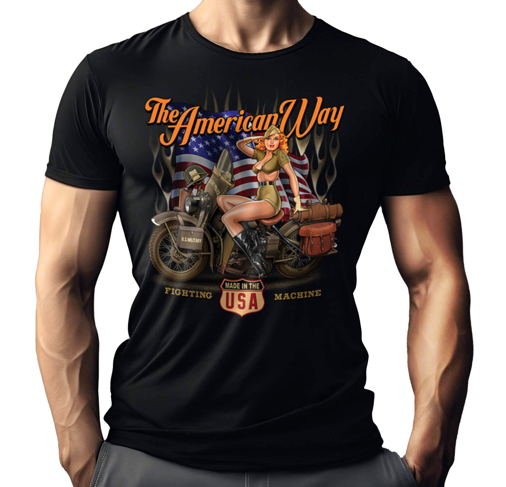 GASOLINE BANDIT® T-Shirt für den Fan von US Bikes: The American Way