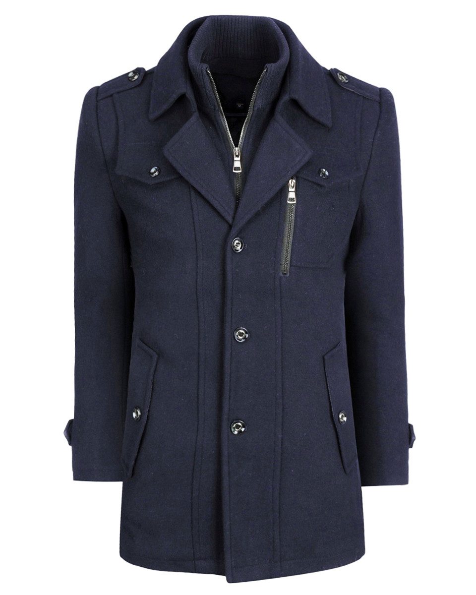Allthemen Kurzmantel mit Doppelkragen Herren Wintermantel warmer Doppelkrag günstig online kaufen