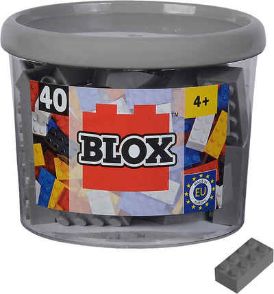 SIMBA Spielbausteine Konstruktionsspielzeug Bausteine Blox 40 Teile 8er grau 104114539