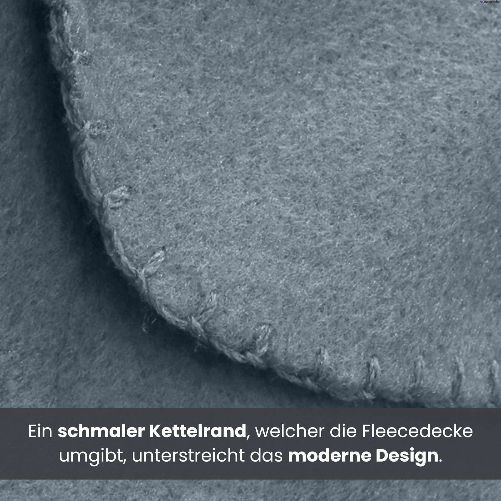 Wohndecke Polar-Fleece, wometo, OEKO-TEX®, 3 Fleecedecken mit Kettel-Rand & Anti-Pilling – Bild 4 von 5