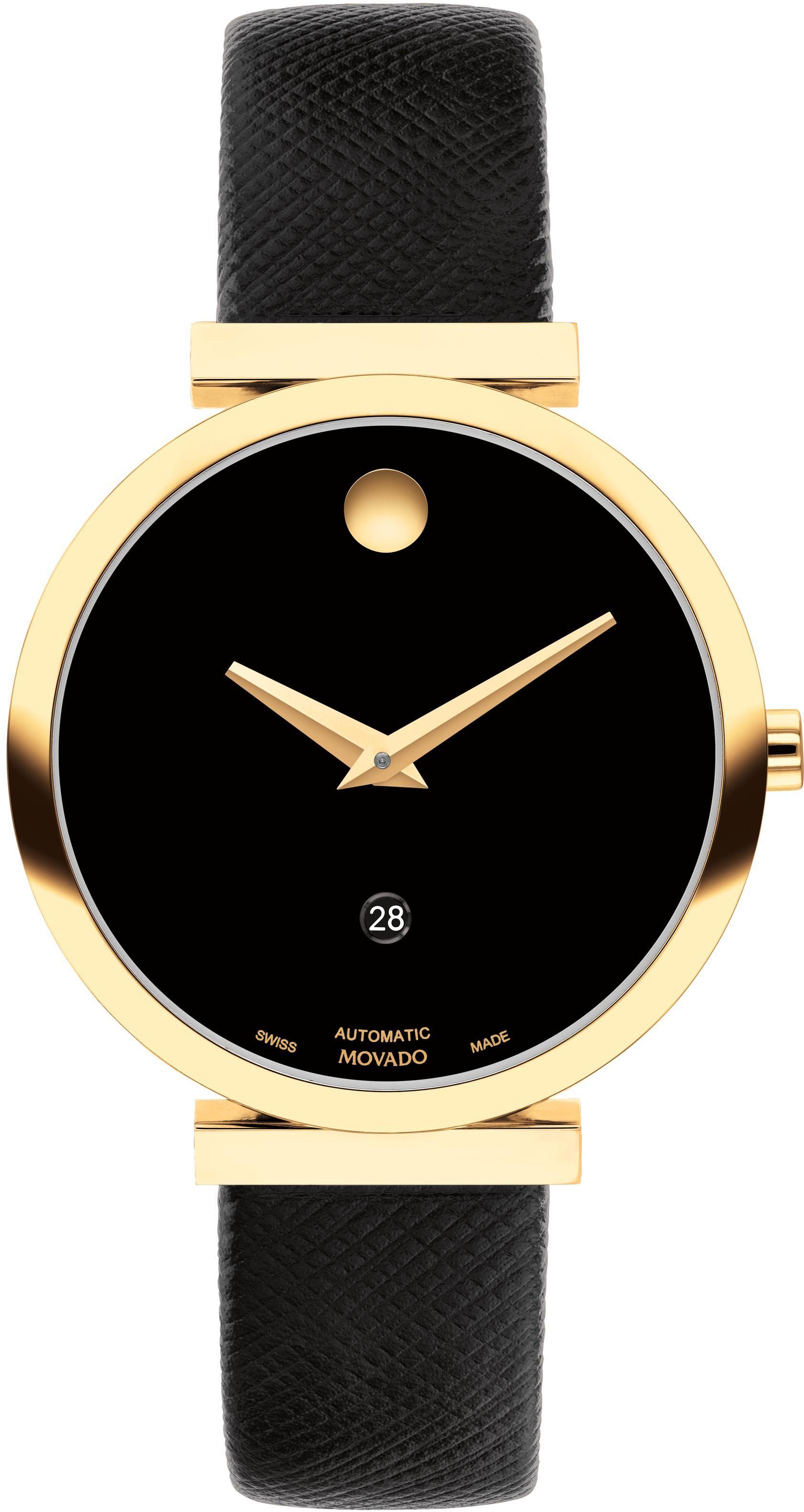 MOVADO Automatikuhr MUSEUM Classic Automatic 32 mm, 0607676, Armbanduhr, Damenuhr, mechanische Uhr, Swiss Made, Datum