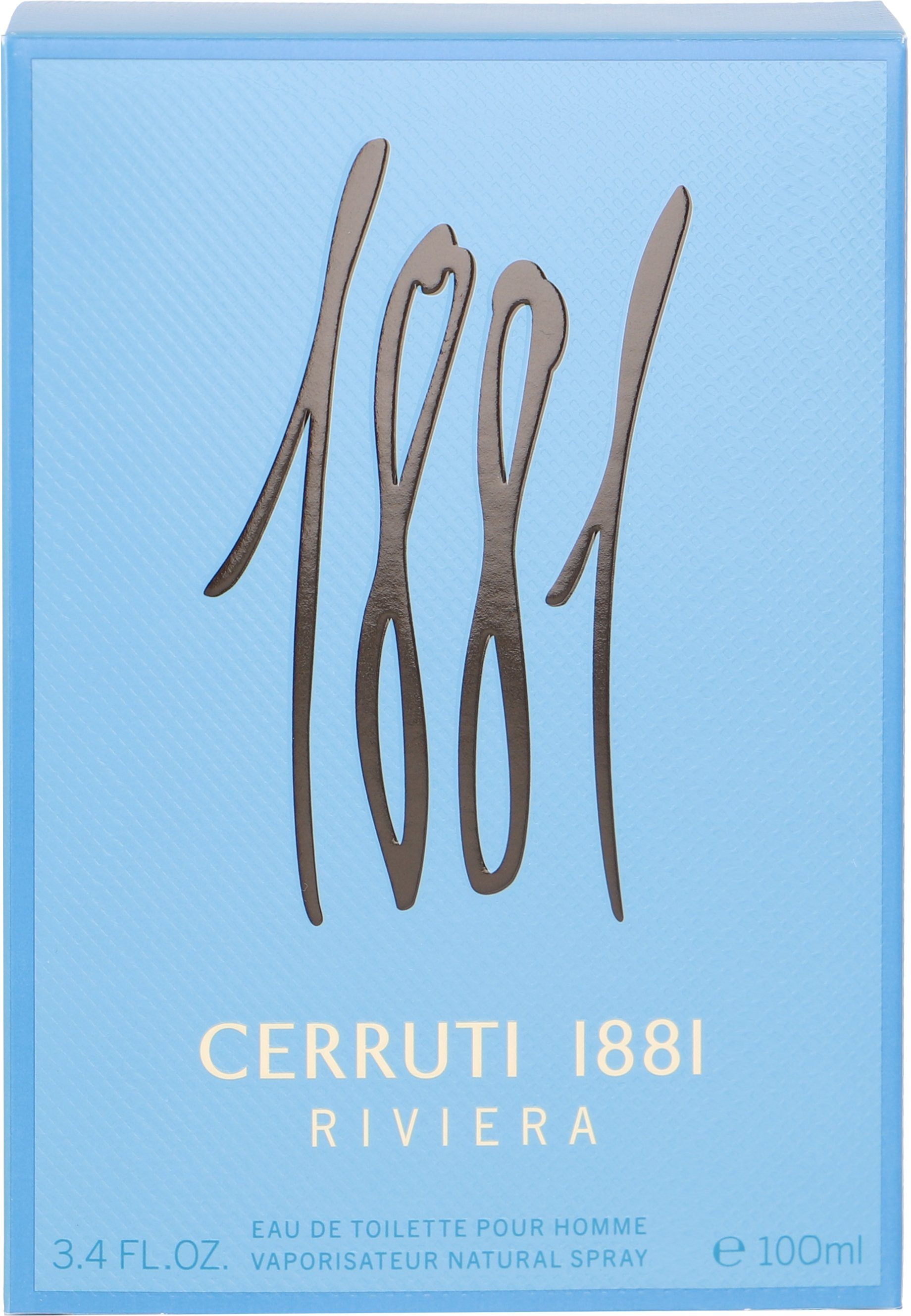 CERRUTI Eau de Toilette CERRUTI 1881 Homme Riviera, mit würzigen Kräutern in der Eröffnung