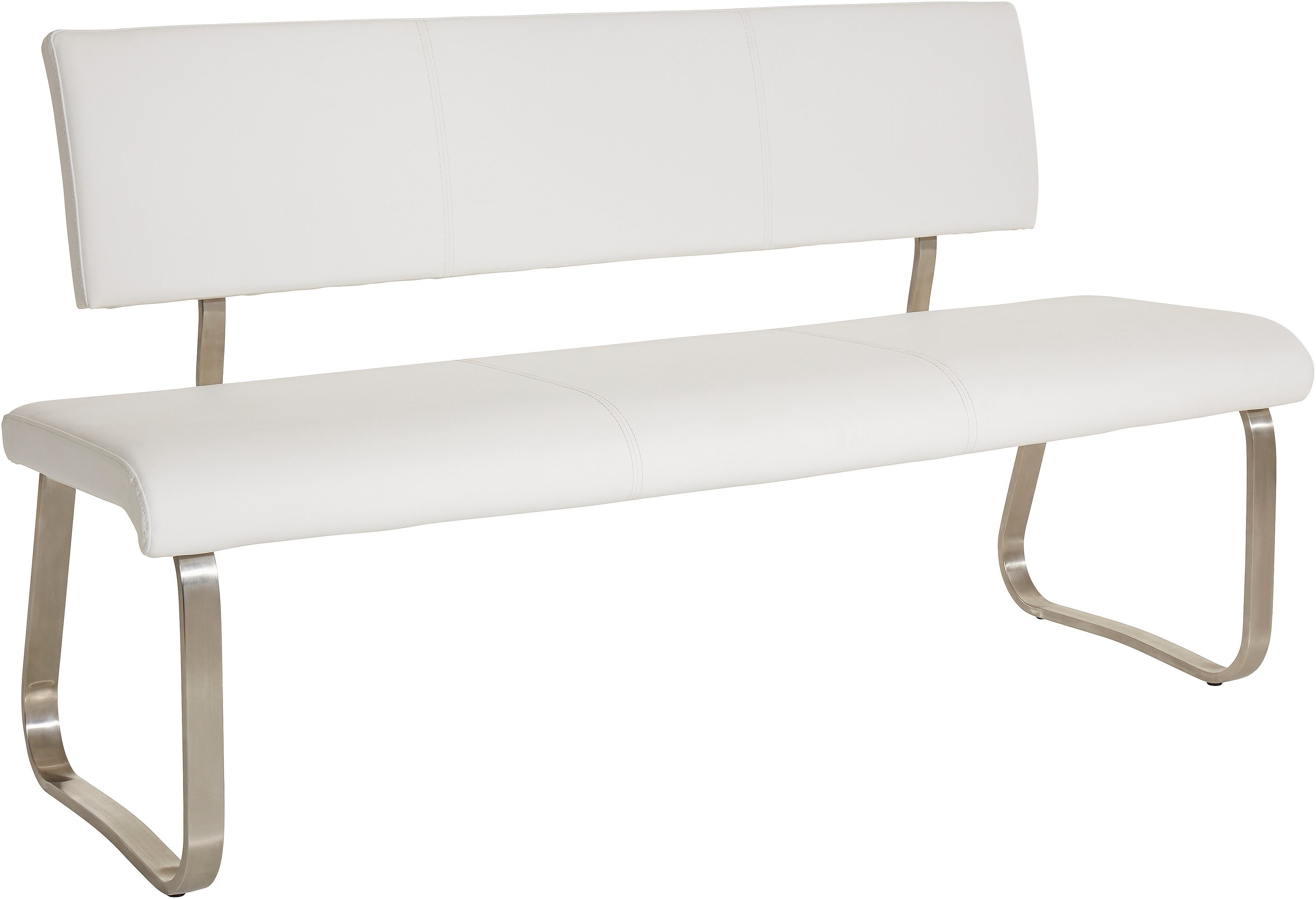MCA furniture Polsterbank Arco, belastbar Breiten in verschiedenen Kg, Echtleder, 280 bis weiß